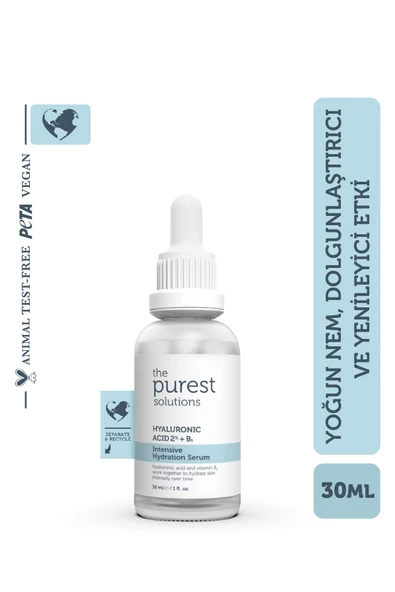 The Purest Solutions Yoğun Nemlendirme ve Dolgunlaştırıcı Etkili Yenileyici Cilt Bakım Serumu (Hyaluronic Acid %2 + B5)