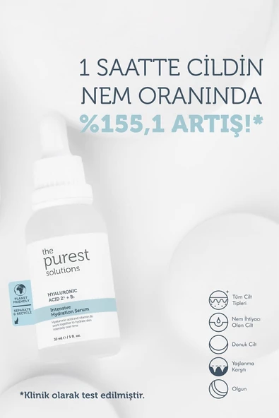 The Purest Solutions Yoğun Nemlendirme ve Dolgunlaştırıcı Etkili Yenileyici Cilt Bakım Serumu (Hyaluronic Acid %2 + B5) - 2