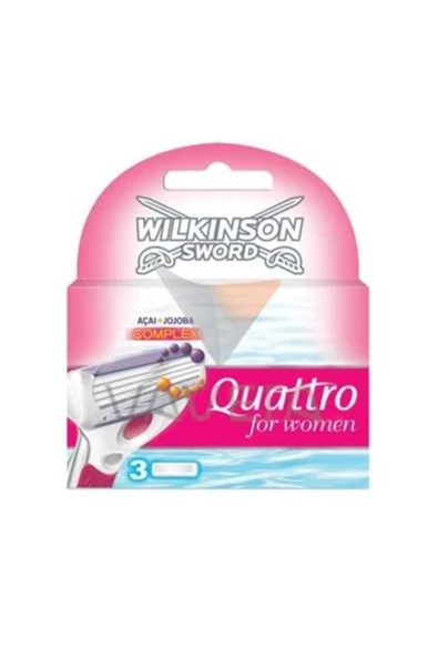 Wilkinson Sword Quattro Kadın Tıraş Bıçağı 3 Yedek
