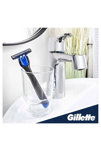 Gillette Blue3 Sensor Hybrid Tıraş Makinesi + Yedek Tıraş Bıçağı 9'lu - 8