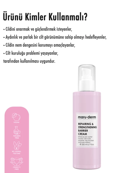 Maru.Derm Maruderm Bariyer Onarıcı & Güçlendirici Ceramide Cilt Bakım Kremi 200 Ml - 4