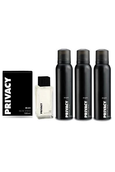 Privacy Man Edt 100 Ml + Deodorant 3 X 150 Ml - 2