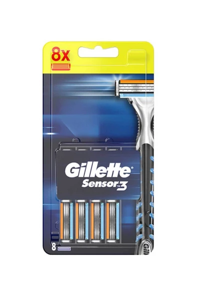 Gillette Sensor3 Yedek Tıraş Bıçağı 8'li (977) X 2 Adet - 2