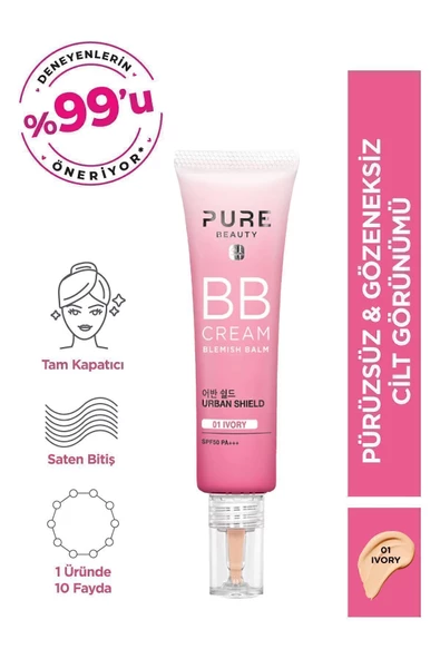 PURE BEAUTY Bb Krem Spf50 Pa Ivory 30 ml - 4894532999781