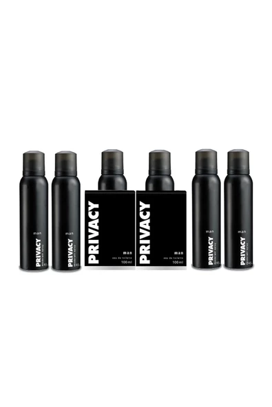 Privacy Man Edt 2 X 100 Ml + Deodorant 6 X 150 Ml