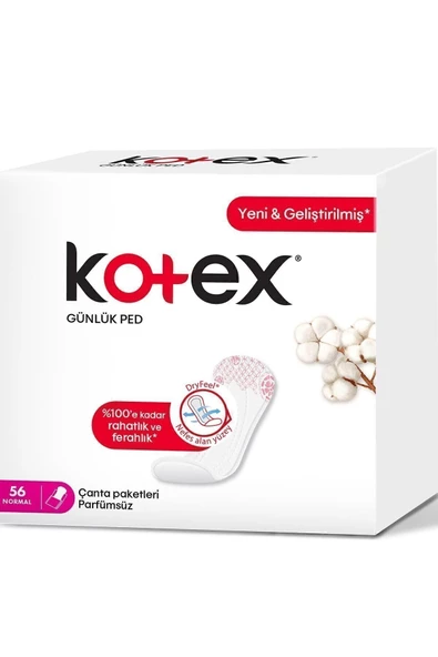 Kotex Günlük Ped Normal 56'lı