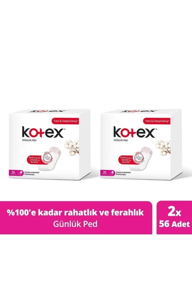 Kotex Günlük 56 'lı Normal - 2'li Paket