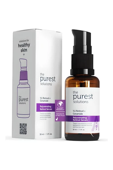 The Purest Solutions %1 Retinol + Ceramide Yaşlanma Karşıtı Yüz Serumu 30 ml