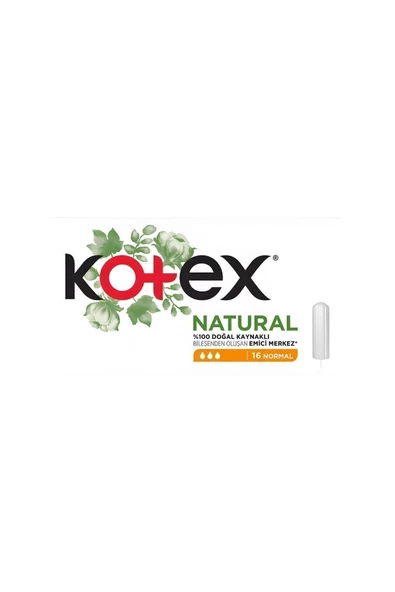 Kotex Tampon Natural Normal 16'lı