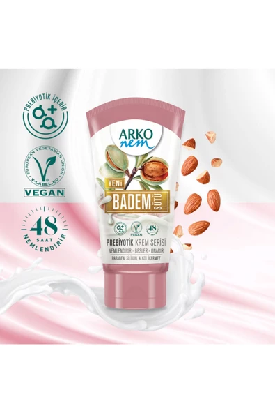 Arko Nem Prebiyotik Krem Serisi Badem Sütü 60ml - 2
