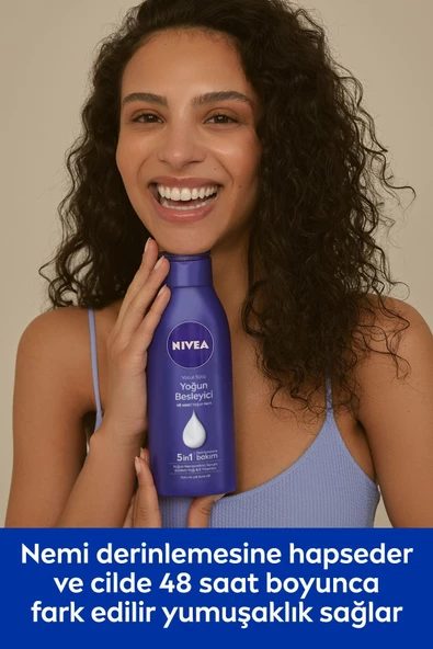 NIVEA Besleyici Vücut Sütü 400ml, Kuru Ve Çok Kuru Ciltler, 48 Saat Nemlendirici, E Vitamini, Badem Yağı - 2
