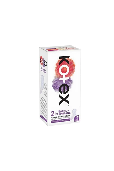 Kotex 2 in 1 Regl + Mesane Ekstra Uzun Günlük Ped 22 li