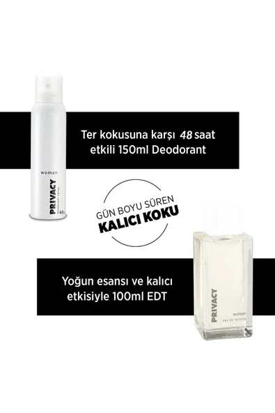 Privacy Woman Edt 100 ml + Deodorant 2 X 150 ml - 2