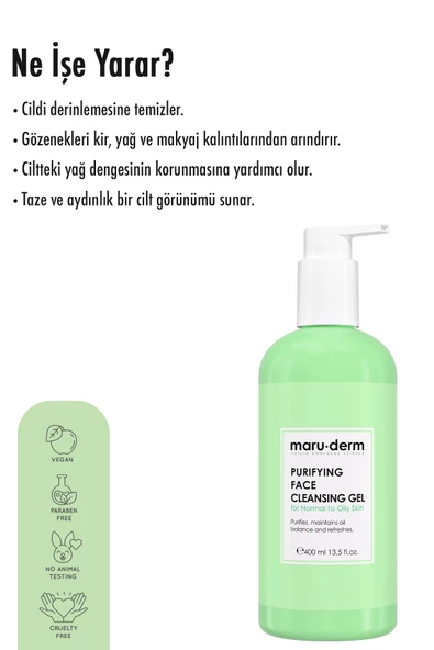 Maru.Derm Maruderm Karma Ve Yağlı Ciltlere Özel Salisilik Asit Yüz Temizleme Jeli 400 ml - 4