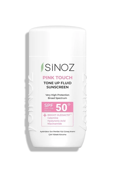 SİNOZ Spf50 Pink Touch Aydınlatıcı Sıvı Yüz Güneş Kremi Yeni Nesil Güneş Filtreleri Hibrit Formül 50ml - 7