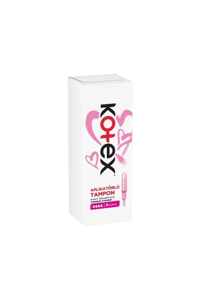Kotex Aplikatörlü Tampon 8 Li Süper