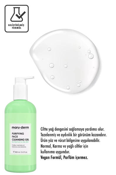 Maru.Derm Maruderm Karma Ve Yağlı Ciltlere Özel Salisilik Asit Yüz Temizleme Jeli 400 ml - 3