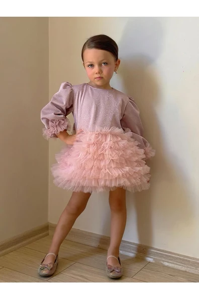 Lucky Tütü Etekli Uzun Kollu Elbise - 2