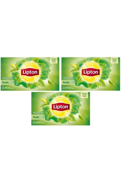 Lipton Yeşil Çay Sade 20'li X 3 TETT 12.24