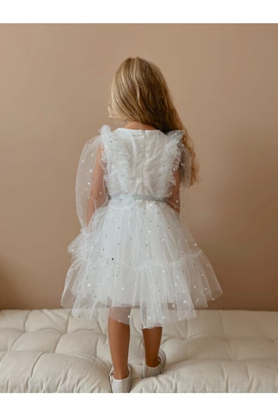 Star Gümüş Yıldızlı Parti Elbisesi - 2