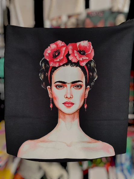 Frida Çanta Dijital Baskılı- Siyah - 2