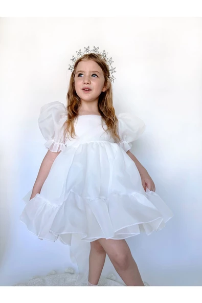 Puffy Şifon Kız Çocuk Parti Elbisesi - 8