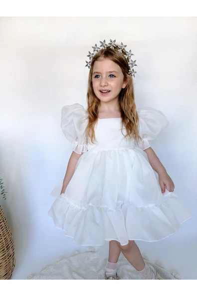 Puffy Şifon Kız Çocuk Parti Elbisesi - 6