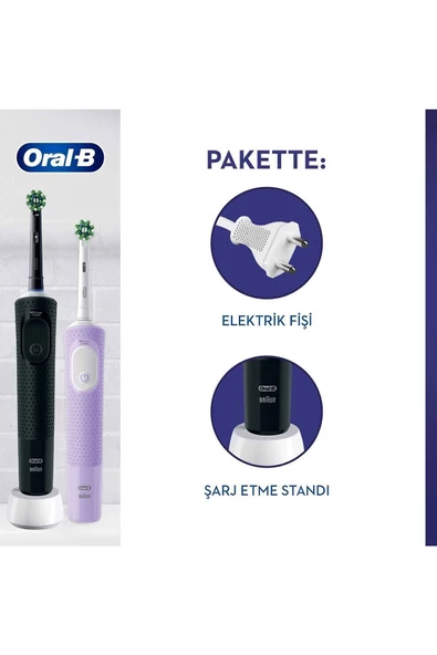 Oral-B D103 Vitality Pro Cross Action 2'Li Şarjlı Diş Fırçası - 3