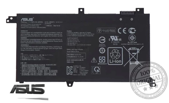 Asus Uyumlu VivoBook B31N1732 Batarya Orjinal Pil - Resim 4