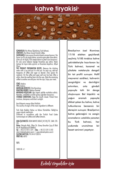 Orta Kavrulmuş Türk Kahvesi 1 kg - 6