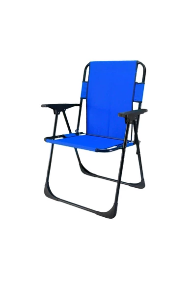 Mira - Romee Bardaklıklı Kamp Sandalyesi Katlanabilir Plaj Piknik Sandalyesi Bardak Aparatlı Lacivert - 2