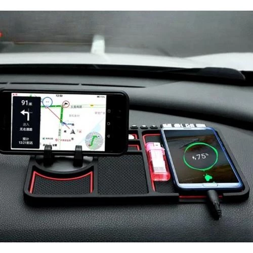 Araç İçi Telefon Tutucu Torpido Üstü Kaydırmaz Mat Numaratörlü Telefon Tutucu Araç İçi Kaydırmaz Mat - 3