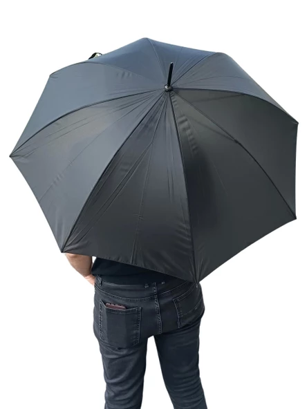 Baston Deri Saplı Şemsiye 105 cm Çap - 2