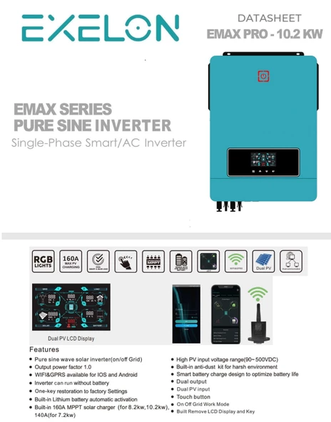 Exelon 10.2KW 48V Akıllı İnverter MPPT (450VDC) - 2