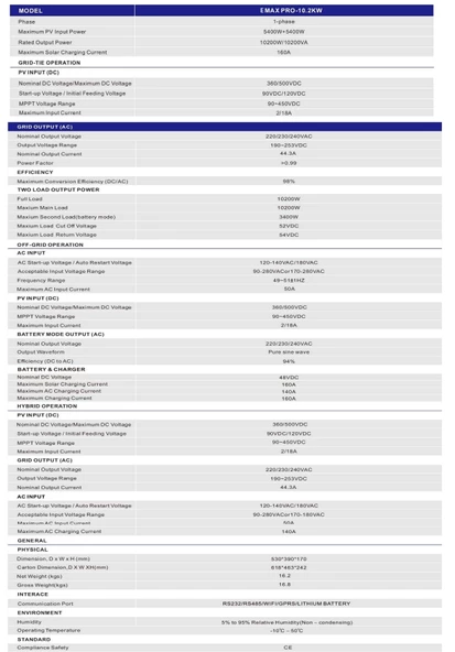 Exelon 10.2KW 48V Akıllı İnverter MPPT (450VDC) - 3