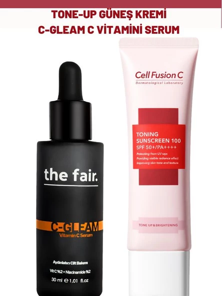 Cell Fusion C Toning Tone Up Güneş Kremi ve the fair. C Gleam C Vitamini Serum