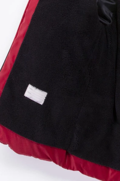 Soft Kumaş Su İtici Kumaş Kapitone İçi Polar Cepli Kapüşonlu Kışlık İçi Peluş Erkek Bebek Mont Şişme - 7