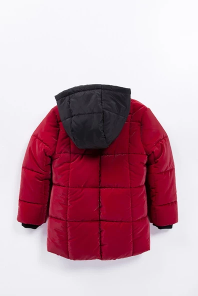 Soft Kumaş Su İtici Kumaş Kapitone İçi Polar Cepli Kapüşonlu Kışlık İçi Peluş Erkek Bebek Mont Şişme - 9