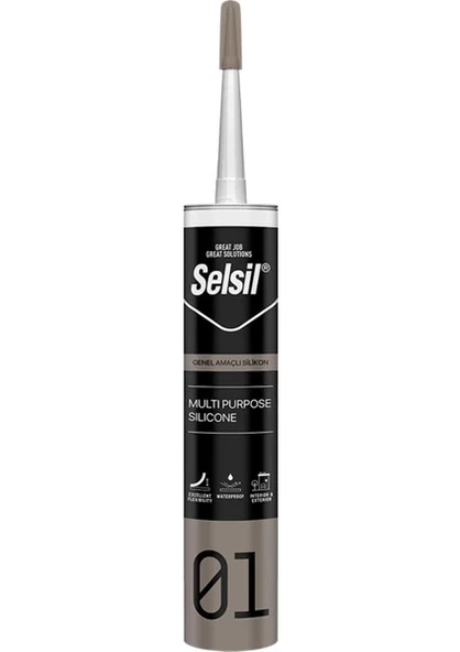 SELSİL SİLİKON ŞEFFAF 280 GR (GRİ KARTUŞ)