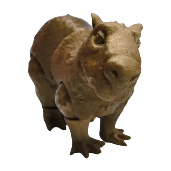 3D Hareketli Kapibara Oyuncak - Altın kahve - 4