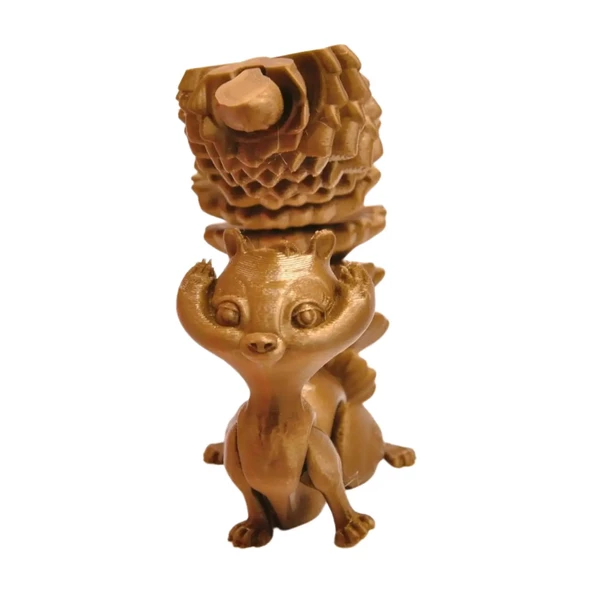 3D Hareketli Sevimli Sincap (Uzun Kuyruk) Oyuncak - Altın kahve - 6