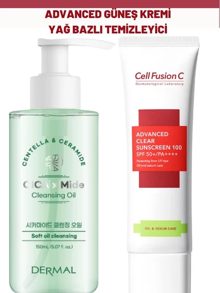 Cell Fusion C Advanced Güneş Kremi ve Dermal Yağ Bazlı Temizleyici