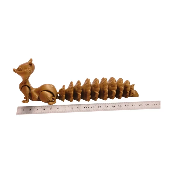 3D Hareketli Sevimli Sincap (Uzun Kuyruk) Oyuncak - Altın kahve - 5