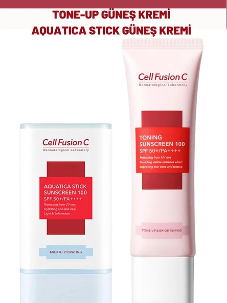 Cell Fusion C Tone-Up ve Aquatica Güneş Kremi Seti