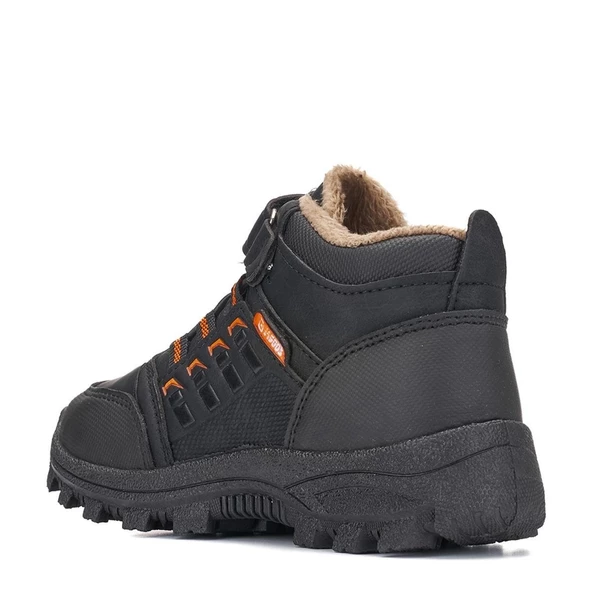 Albishoes Erkek Çocuk Kürklü Fermuarlı Outdoor Bot Cırtlı Suya Dayanıklı Kışlık Çocuk Bot (26-35) - 3