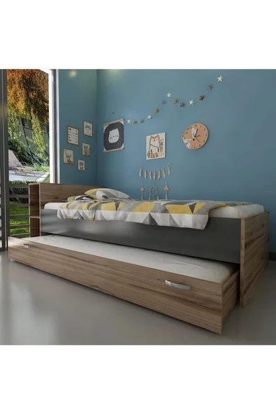 Myniture Home & Living Trend Yavrulu Karyola Q4011-4 Antrasit Çırağan