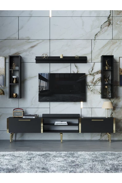 Myniture Home & Living Festival Tv Ünitesi G3009-7-Y1-D1 Gold Siyah - 2