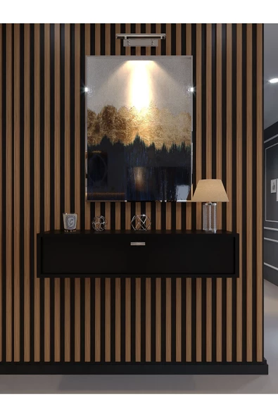 Myniture Home & Living Lüks Dresuar Siyah - Silver Kulp - 2