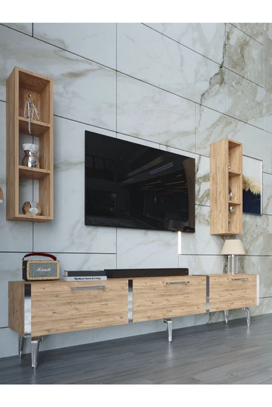 Myniture Home & Living Festival Tv Ünitesi S3004-6-Y1-D1 Silver A. Çam - 3