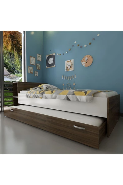 Myniture Home & Living Trend Yavrulu Karyola Q4011-5 Beyaz Ceviz